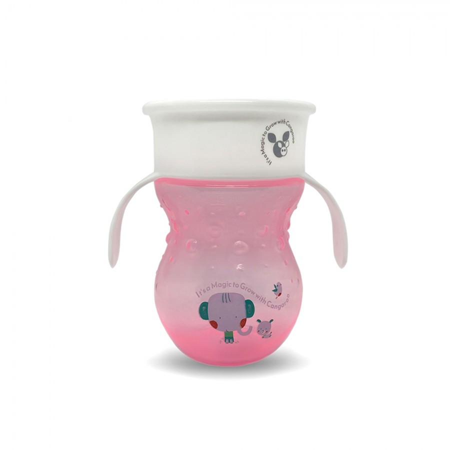 Cangaroo Κύπελλο 360 Με Λαβές Magic Cup 270ml Pink (C0669H-1) 