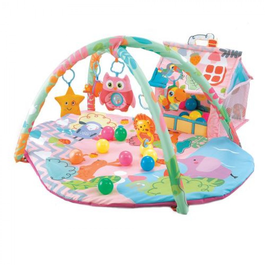 Cangaroo Γυμναστήριο Play Mat Happy Farm pink  (3800146265328)