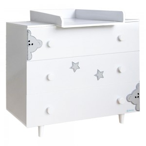 Bebe Stars Συρταριέρα-Aλλαξιέρα Life White (453-12)