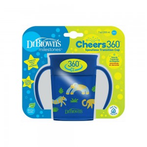 Dr Brown's Κύπελλο 360 Με Λαβές 200ml  - Μπλε New (TC71004) Dr Brown's Κύπελλο 360 Με Λαβές 200ml  - Μπλε New (TC71004)