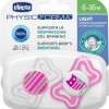 Chicco PhysioForma Light Σιλικόνης Pink/White Owl/Lines 6-16m 2τμχ (C20-71033-11)