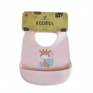 Cangaroo Σαλιάρα Σιλικόνης Rooibos  Με Τσέπη Pink (3800146267629)  Cangaroo Σαλιάρα Σιλικόνης Rooibos  Με Τσέπη Pink (3800146267629)