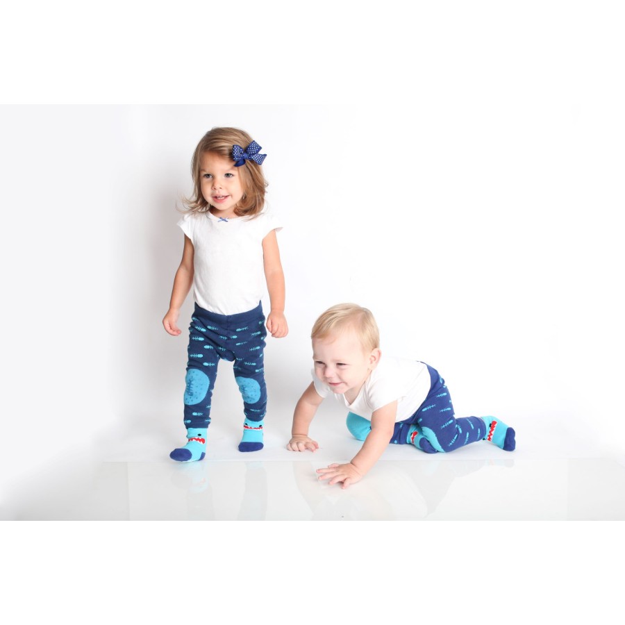 Ρούχα για Μπουσούλημα Grip+Easy Crawler Pants & Socks Set – Sherman the Shark (ZOO12501)