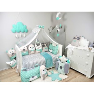Baby Star Προίκα Μωρού 9 τμχ Τinny Friends Mint (TF-mint) Baby Star Προίκα Μωρού 9 τμχ Τinny Friends Mint (TF-mint)