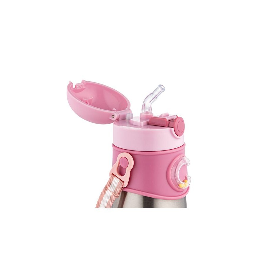 Canpol Babies Θερμός Υγρών Καλαμάκι Σιλικόνης 12m+ Pink 300ml  (74/054)