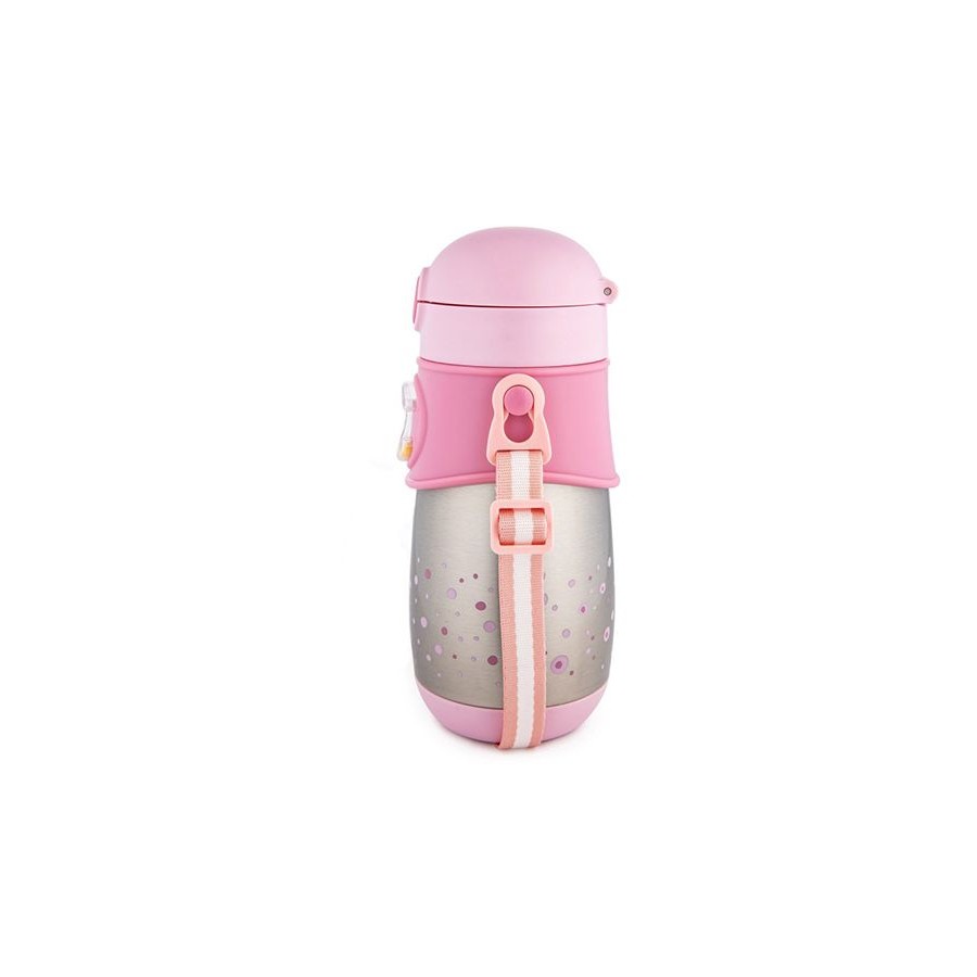 Canpol Babies Θερμός Υγρών Καλαμάκι Σιλικόνης 12m+ Pink 300ml  (74/054)
