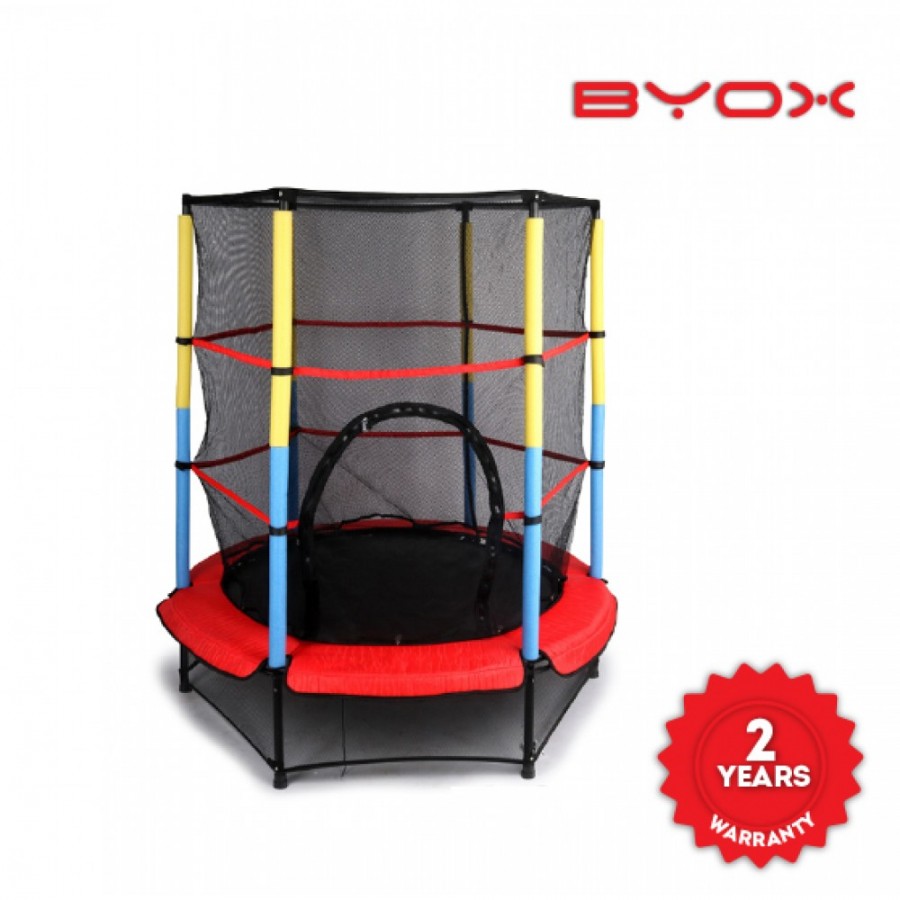 Byox Τραμπολίνο Trampoline 55 inch with inner net Red (3800146226817)