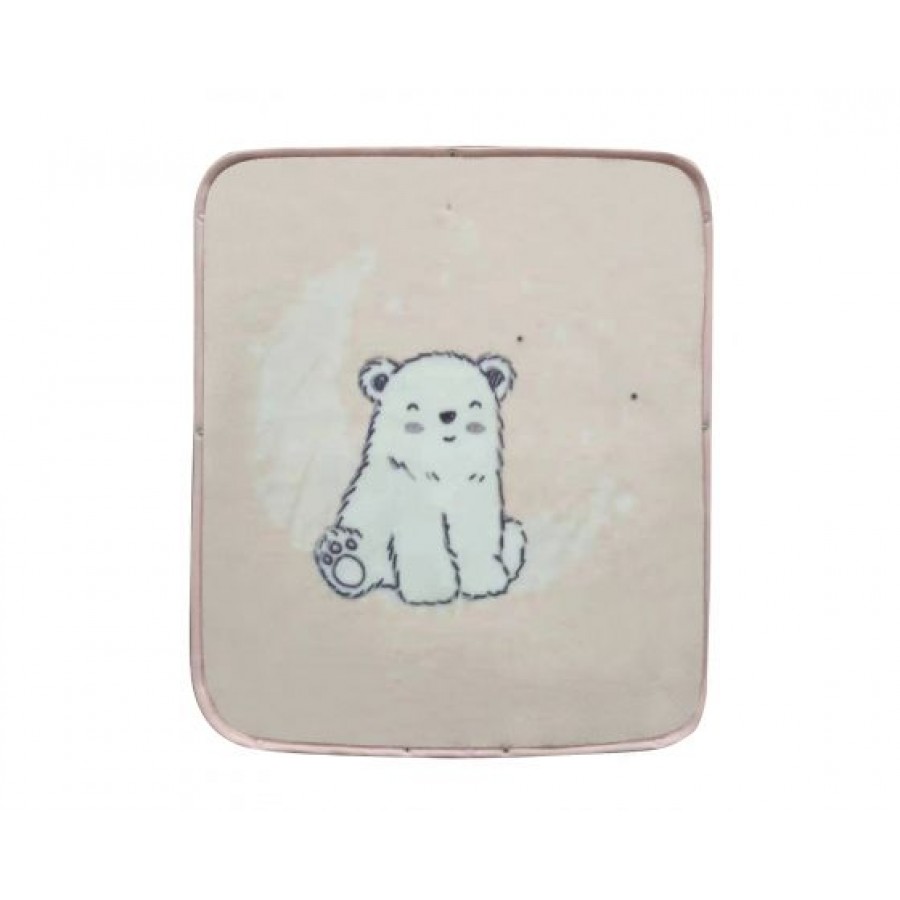 Kikka Boo  Κουβέρτα Βελουτέ Αγκαλιάς Polars Bear Pink (31108020037)