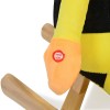 Cangaroo Bee Λούτρινη Κουνιστή Μελισσούλα Με Ήχους και Ξύλινη Βάση (WJ-635-5)