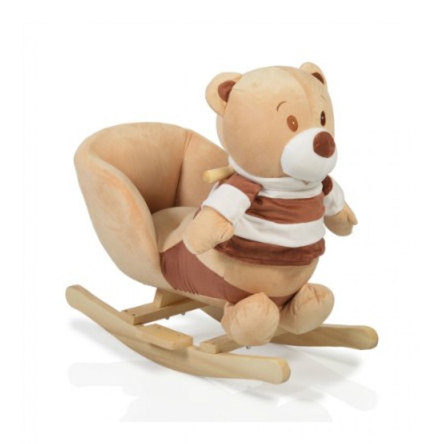 Cangaroo Bear Λούτρινο Κουνιστό Αρκουδάκι Με Ήχους και Ξύλινη Βάση  (WJ-635-4)
