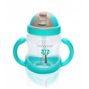 Εκπαιδευτικό κύπελλο με καλαμάκι 280ml blue Cangaroo  (103660)