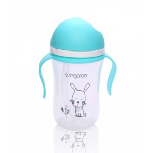 Εκπαιδευτικό κύπελλο με καλαμάκι 300ml Bunny Blue Cangaroo  (103647)