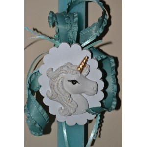 Χειροποίητη Αρωματική Λαμπάδα Με Διακοσμητικό Κεραμικό Μονόκερο (F127) Χειροποίητη Αρωματική Λαμπάδα Με Διακοσμητικό Κεραμικό Μονόκερο (F127)