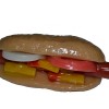 χειροποίητη λαμπαδα hot dog (Κ1001)