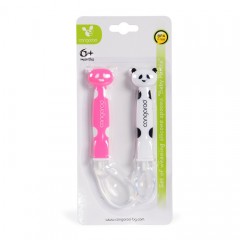 Baby Panda Βρεφικό Σετ 2 Κουτάλια Σιλικόνης Pink Cangaroo (104541)  Baby Panda Βρεφικό Σετ 2 Κουτάλια Σιλικόνης Pink Cangaroo (104541)