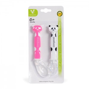 Baby Panda Βρεφικό Σετ 2 Κουτάλια Σιλικόνης Pink Cangaroo (104541)  Baby Panda Βρεφικό Σετ 2 Κουτάλια Σιλικόνης Pink Cangaroo (104541)