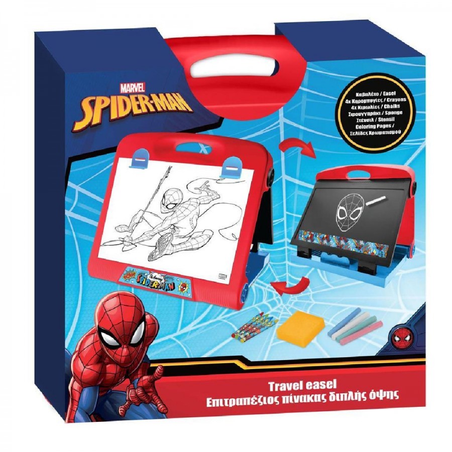 Luna Toys Πίνακας Επιτραπέζιος Διπλής Όψης Spiderman (000508246)