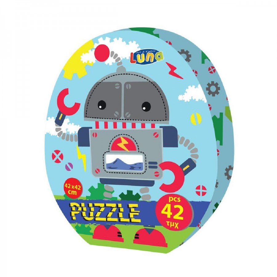 Luna Toys Puzzle 42 τεμ 42ΤΕΜ 42Χ42ΕΚ Ρομποτάκι (000621741)