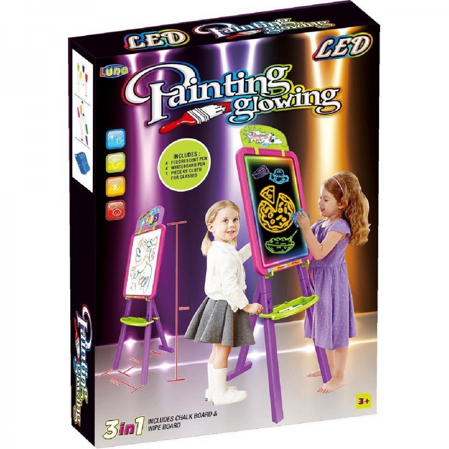 Luna Toys Πίνακας Διπλής Όψης Led σε χρώμα Ροζ (000621918)