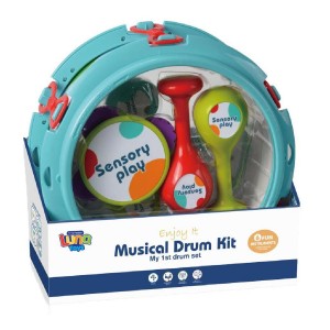 Luna Toys Σετ Ντραμς Μουσικά Όργανα σε χρώμα Σιελ (000622387)  Luna Toys Σετ Ντραμς Μουσικά Όργανα σε χρώμα Σιελ (000622387)
