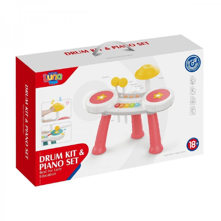 Luna Toys Ντραμς Ροζ με φως και ήχο (000622488)